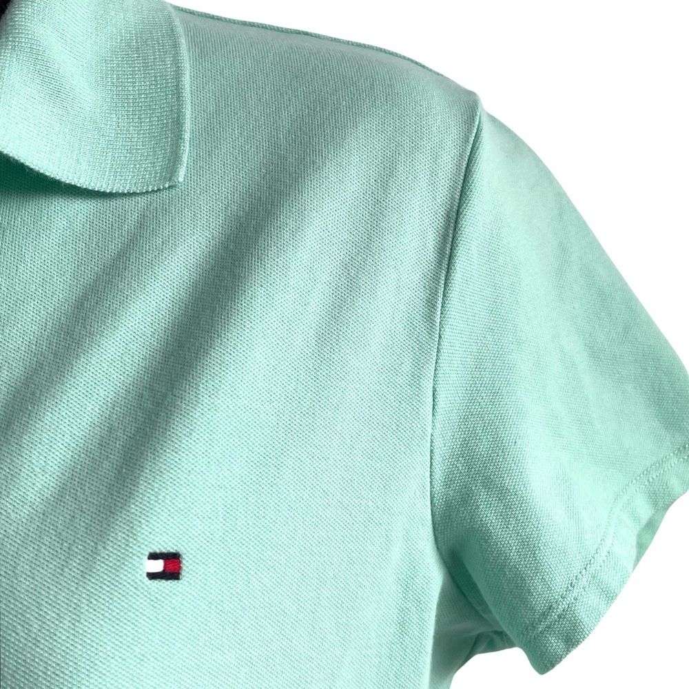 Tommy Hilfiger Green Classic Short Sleeve Collared Pique Polo Pullover SzM - Picture 3 of 10